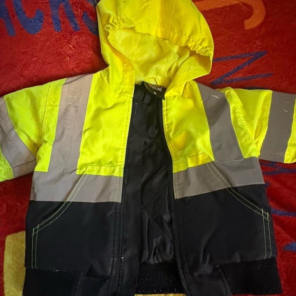 Kids Yellow and Black Safety Jacket